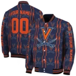 customized virginia cavaliers bolt stripe blue varsity jacket best selling.webp