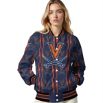 customized virginia cavaliers bolt stripe blue varsity jacket best selling.webp