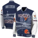 customized virginia cavaliers ferris arena blue white varsity jacket best selling.webp