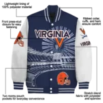 customized virginia cavaliers ferris arena blue white varsity jacket best selling.webp