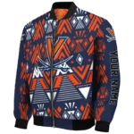 customized virginia cavaliers pyramid shapes blue bomber jacket best selling