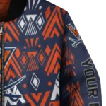 customized virginia cavaliers pyramid shapes blue bomber jacket best selling