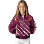 customized virginia tech hokies chevron angles maroon bomber jacket best selling