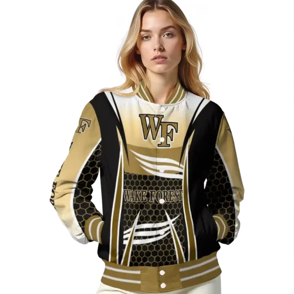customized wake forest demon deacons mesh effect gold black varsity jacket latest model.webp