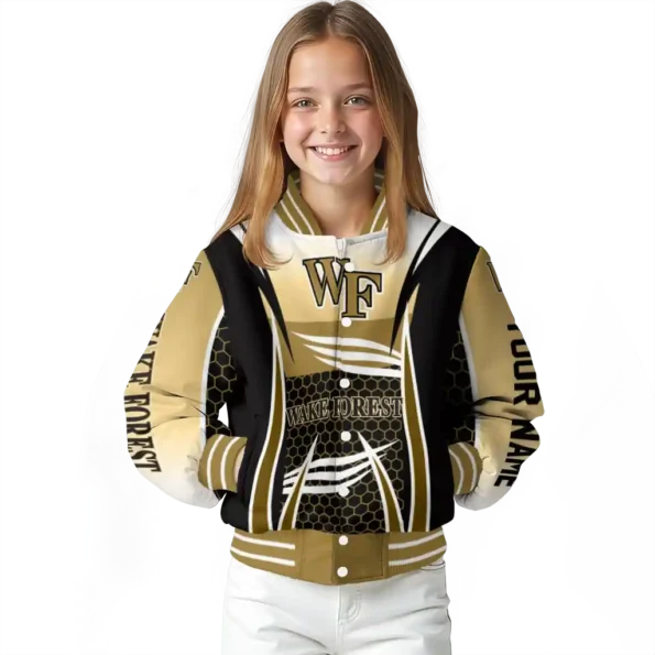 customized wake forest demon deacons mesh effect gold black varsity jacket top rated.webp