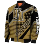 customized wake forest demon deacons star burst gold bomber jacket best selling
