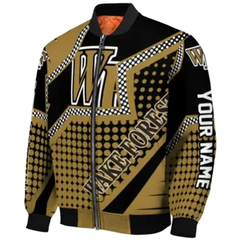 customized wake forest demon deacons star burst gold bomber jacket best selling