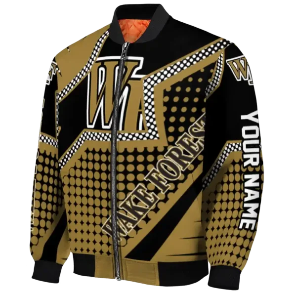 customized wake forest demon deacons star burst gold bomber jacket best selling