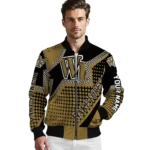 customized wake forest demon deacons star burst gold bomber jacket best selling