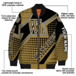 customized wake forest demon deacons star burst gold bomber jacket best selling