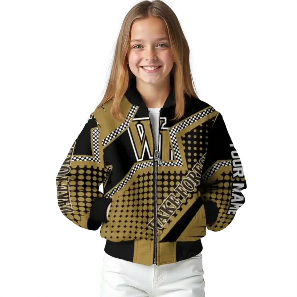customized wake forest demon deacons star burst gold bomber jacket top rated