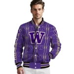 customized washington huskies bolt stripe purple varsity jacket best selling.webp