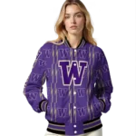 customized washington huskies bolt stripe purple varsity jacket best selling.webp