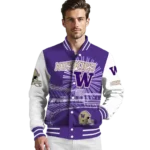 customized washington huskies ferris arena purple white varsity jacket best selling.webp