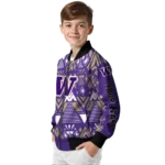 customized washington huskies pyramid shapes purple bomber jacket best selling