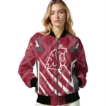 customized washington state cougars chevron angles crimson bomber jacket best selling