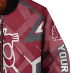customized washington state cougars chevron angles crimson bomber jacket best selling