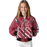 customized washington state cougars chevron angles crimson bomber jacket best selling