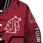 customized washington state cougars hexagon cluster crimson black varsity jacket best selling.webp