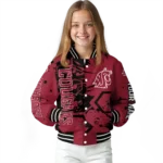 customized washington state cougars hexagon cluster crimson black varsity jacket best selling.webp