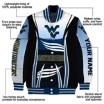 customized west virginia mountaineers mesh effect blue black varsity jacket best selling.webp
