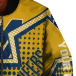 customized west virginia mountaineers star burst blue bomber jacket best selling
