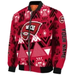 customized western kentucky hilltoppers pyramid shapes red bomber jacket best selling