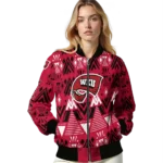 customized western kentucky hilltoppers pyramid shapes red bomber jacket best selling