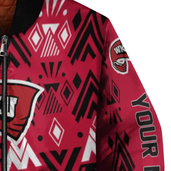 customized western kentucky hilltoppers pyramid shapes red bomber jacket premium grade