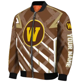 customized western michigan broncos chevron angles brown bomber jacket best selling