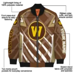 customized western michigan broncos chevron angles brown bomber jacket best selling