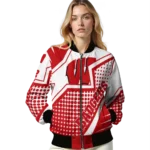 customized wisconsin badgers star burst red bomber jacket best selling