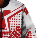 customized wisconsin badgers star burst red bomber jacket best selling