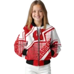 customized wisconsin badgers star burst red bomber jacket best selling