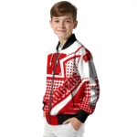 customized wisconsin badgers star burst red bomber jacket best selling