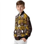 customized wyoming cowboys pyramid shapes brown bomber jacket best selling