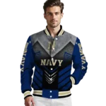navy midshipmen arrow layer blue black varsity jacket best selling.webp