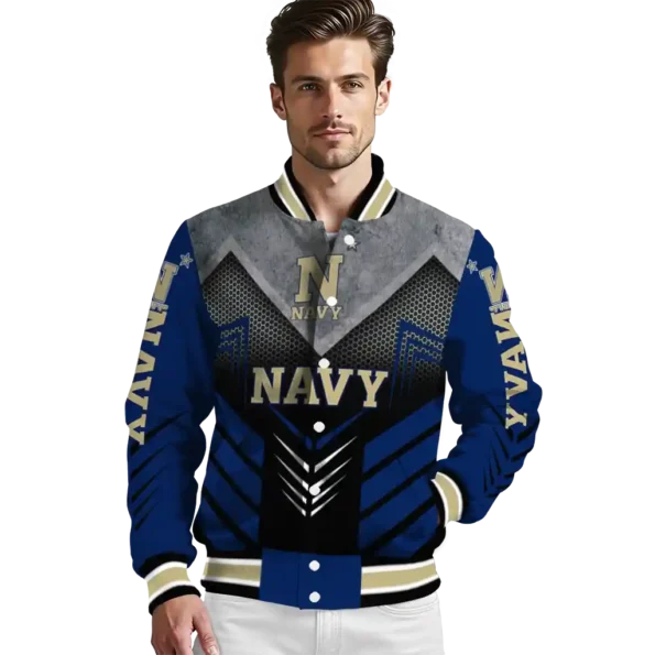 navy midshipmen arrow layer blue black varsity jacket high quality.webp