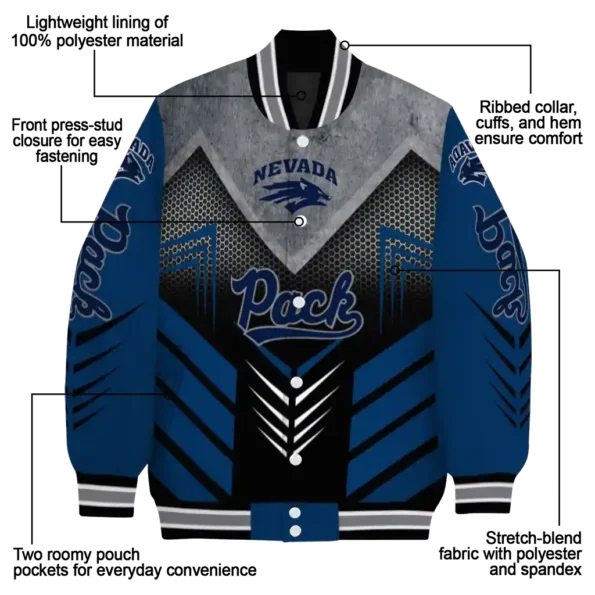 nevada wolf pack arrow layer blue black varsity jacket new arrival.webp