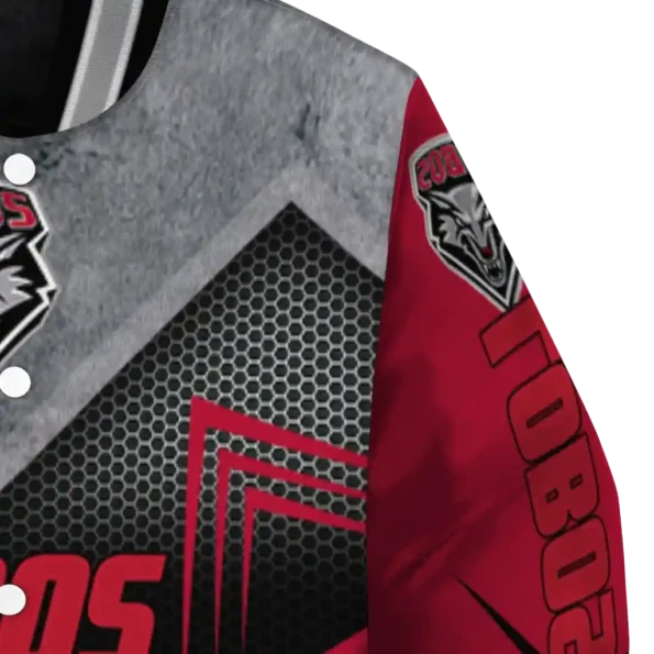 new mexico lobos arrow layer red black varsity jacket premium grade.webp