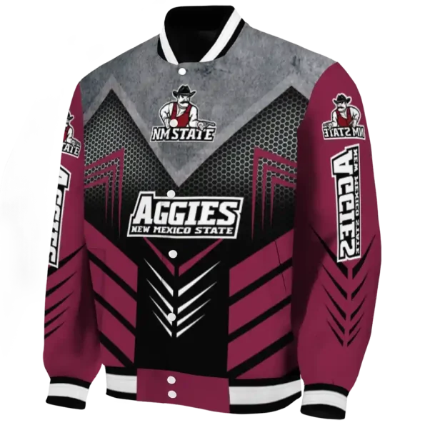 new mexico state aggies arrow layer crimson black varsity jacket best selling.webp