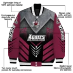 new mexico state aggies arrow layer crimson black varsity jacket best selling.webp