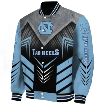 north carolina tar heels arrow layer light blue black varsity jacket best selling.webp
