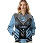 north carolina tar heels arrow layer light blue black varsity jacket best selling.webp
