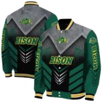 north dakota state bison arrow layer green black varsity jacket best selling.webp