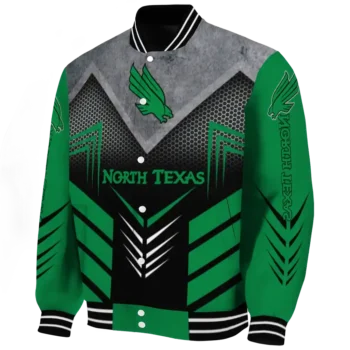 north texas mean green arrow layer green black varsity jacket best selling.webp