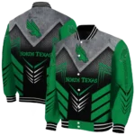 north texas mean green arrow layer green black varsity jacket best selling.webp