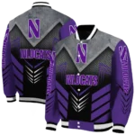 northwestern wildcats arrow layer purple black varsity jacket best selling.webp