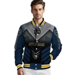 notre dame fighting irish arrow layer navy black varsity jacket best selling.webp