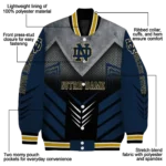 notre dame fighting irish arrow layer navy black varsity jacket best selling.webp